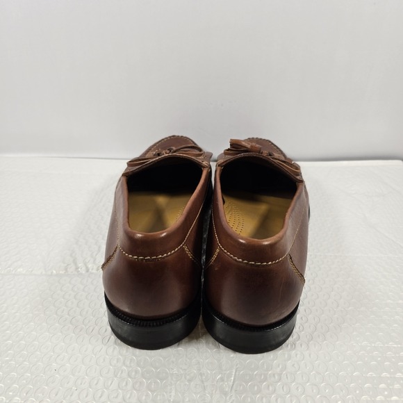 Cole Haan Men 11M Brown Leather Classic Comfort Dress SlipOn Tassel Fringe Shoe - Picture 4 of 10